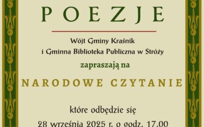 NARODOWE CZYTANIE – 28.09.2025r. Poezja Jana Kochanowskiego